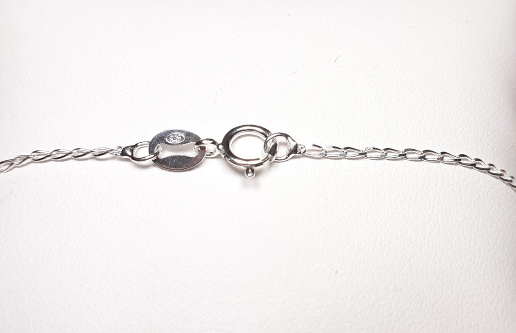 Fine chain in solid 925 silver - horse link - 1 mm