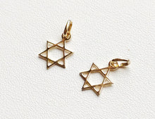 Load image into Gallery viewer, &quot;Star of David&quot; pendant in solid 18 carat yellow gold 750/1000 18K
