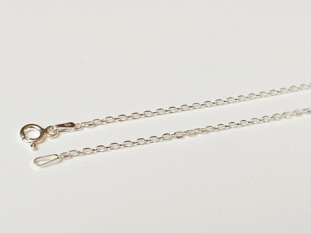 925/1000 solid silver chain, hammered, filed curb link