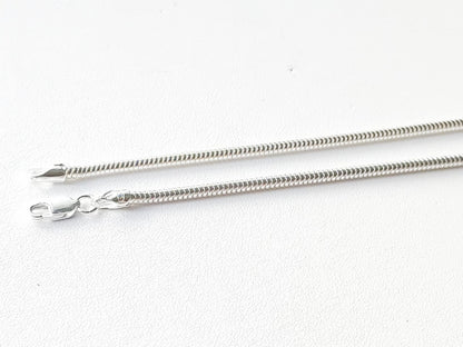Fine chain in solid silver 925/1000 snake mesh 0.7 mm