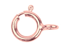 Load image into Gallery viewer, Spring ring clasp in 18K red gold 750/1000 or 375/1000 - guarantee hallmark - French manufacture - primer for jewelry making
