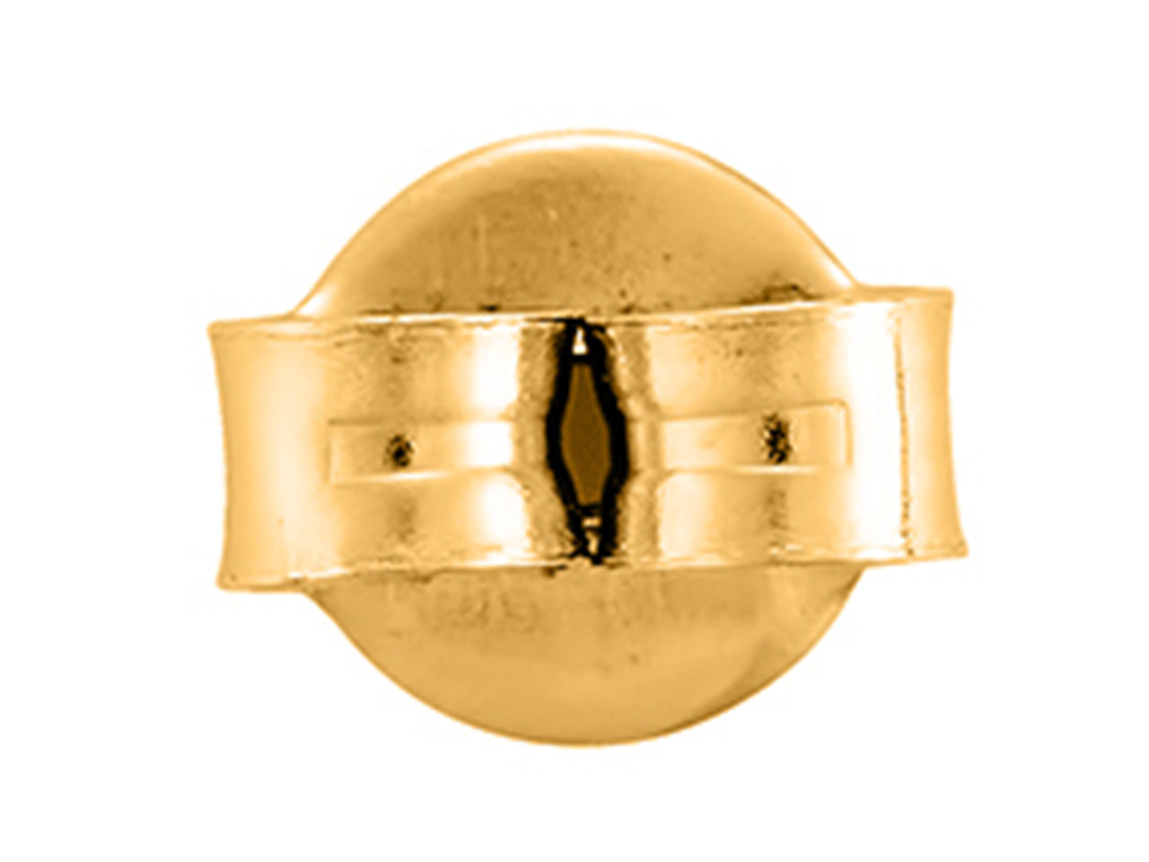 Poussettes lisses en or jaune massif 18 carats 750/1000 – Fermoirs papillon pour boucles d’oreilles – Vendues par paire