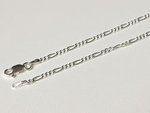 Charger l&#39;image dans la galerie, Chaine en argent massif 925/1000 maille figaro 2,2 mm
