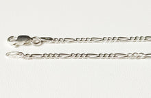 Charger l&#39;image dans la galerie, Chaine en argent massif 925/1000 maille figaro 2,2 mm
