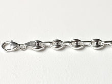 Load image into Gallery viewer, Bracelet/Gourmette in solid silver 925/1000 - Coffee bean mesh
