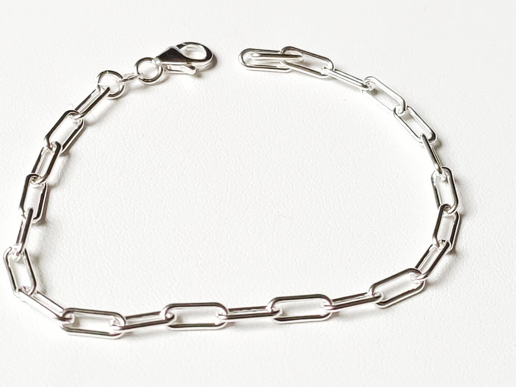 Bracelet/Gourmette in solid silver 925/1000 - Jaseron mesh