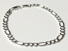 Load image into Gallery viewer, Bracelet/Gourmette in solid silver 925/1000 - Figaro mesh
