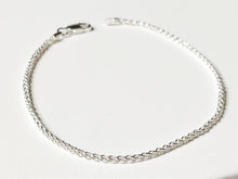 Load image into Gallery viewer, 925/1000 solid silver bracelet/ankle chain - Spiga mesh
