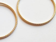 Load image into Gallery viewer, Textured effect hoop earrings in rolled gold - 14 carat gold filled
