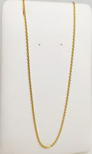 Load image into Gallery viewer, 18K 750/1000 solid yellow gold chain - round curb link
