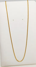 Load image into Gallery viewer, 18K 750/1000 solid yellow gold chain - round curb link
