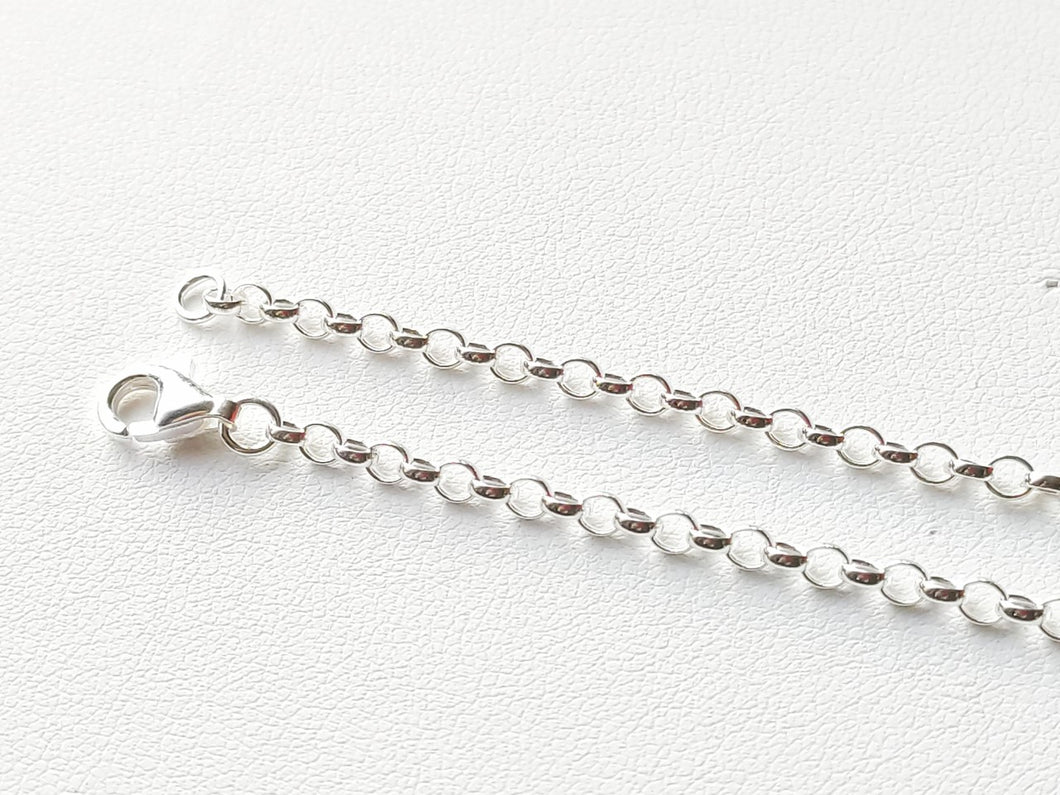 925 solid silver chain, 2.5 mm jaseron mesh
