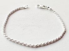 Load image into Gallery viewer, 925/1000 solid silver bracelet/ankle chain - Rope mesh
