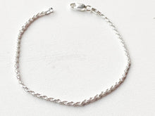 Load image into Gallery viewer, 925/1000 solid silver bracelet/ankle chain - Rope mesh
